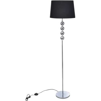 Lumes Czarna stojąca lampa podłogowa w stylu glamour 3X EX03 R2-H03 Lumes Czarna stojąca lampa podłogowa w stylu glamour 3X EX03 R2-H03