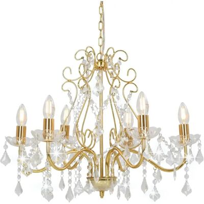 Lumes Złoty Żyrandol Kryształowy Glamour D4-T21 Lumes Złoty Żyrandol Kryształowy Glamour D4-T21