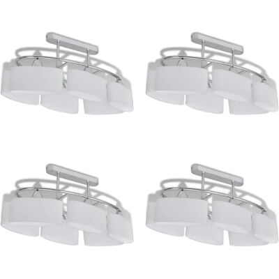 Lumes Srebrna lampa sufitowa szklana 4 sztuki - 5X EX134 H6-M28 Lumes Srebrna lampa sufitowa szklana 4 sztuki - 5X EX134 H6-M28