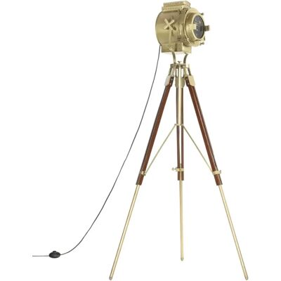 Lumes Regulowana lampa podłogowa trójnóg retro z drewna mango - 5X EX198 G0-B69 Lumes Regulowana lampa podłogowa trójnóg retro z drewna mango - 5X EX198 G0-B69