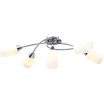 Lumes Ceramiczna lampa sufitowa z długimi kloszami - EX216 L8-K34 Lumes Ceramiczna lampa sufitowa z długimi kloszami - EX216 L8-K34