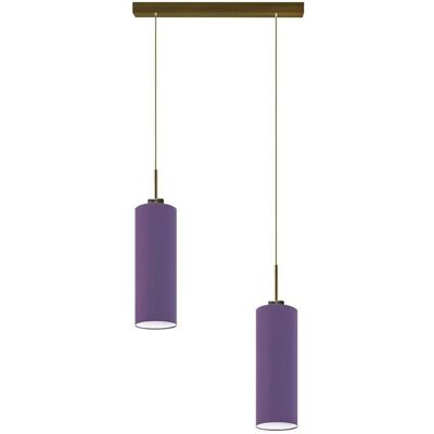 Lumes Lampa wisząca z dwoma zwisami na złotym stelażu - T5-T65 Lumes Lampa wisząca z dwoma zwisami na złotym stelażu - T5-T65