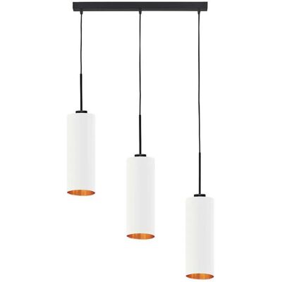 Lumes Potrójna lampa wisząca na czarnym stelażu - E5-F65 Lumes Potrójna lampa wisząca na czarnym stelażu - E5-F65