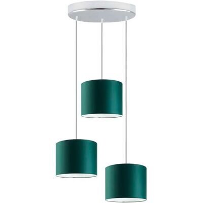 Lumes Okrągła lampa wisząca na chromowanym stelażu - N1-E63 Lumes Okrągła lampa wisząca na chromowanym stelażu - N1-E63