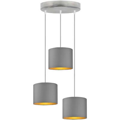 Lumes Lampa wisząca potrójna na srebrnym stelażu - M3-C89 Lumes Lampa wisząca potrójna na srebrnym stelażu - M3-C89