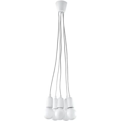 Lumes Biała loftowa lampa wisząca zwisy EX543 S5-G13 Lumes Biała loftowa lampa wisząca zwisy EX543 S5-G13