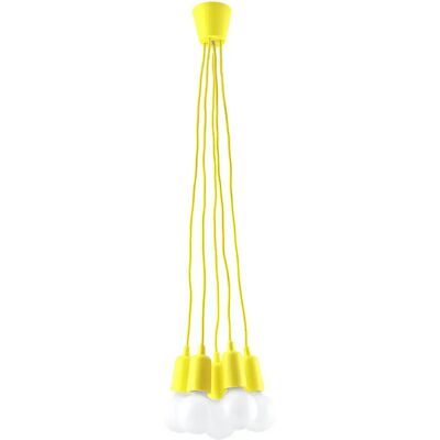 Lumes Żółta loftowa lampa wisząca - EX543 E4-B69 Lumes Żółta loftowa lampa wisząca - EX543 E4-B69