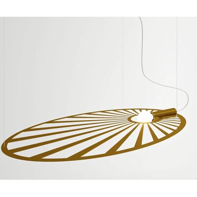 Lumes Złota nowoczesna lampa wisząca nad stół - EX596 R4-E44 Lumes Złota nowoczesna lampa wisząca nad stół - EX596 R4-E44