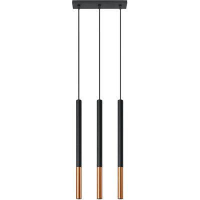 Lumes Czarno miedziana lampa wisząca potrójna EX720 B4-W46 Lumes Czarno miedziana lampa wisząca potrójna EX720 B4-W46