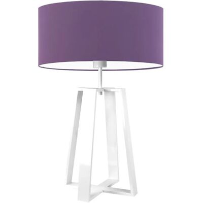 Lumes Okrągła lampka nocna na białym stelażu - C8-M98 Lumes Okrągła lampka nocna na białym stelażu - C8-M98