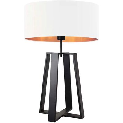 Lumes Lampa stołowa glamour na czarnym stelażu - K6-H02 Lumes Lampa stołowa glamour na czarnym stelażu - K6-H02