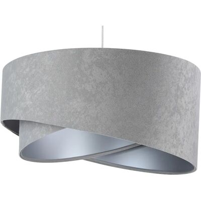 Lumes Szaro-srebrna lampa wisząca asymetryczna - EX974 K5-N27 Lumes Szaro-srebrna lampa wisząca asymetryczna - EX974 K5-N27
