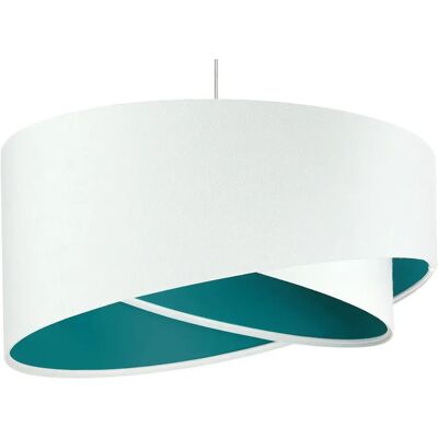 Lumes Biało-turkusowa lampa wisząca welurowa G7-Z25 Lumes Biało-turkusowa lampa wisząca welurowa G7-Z25