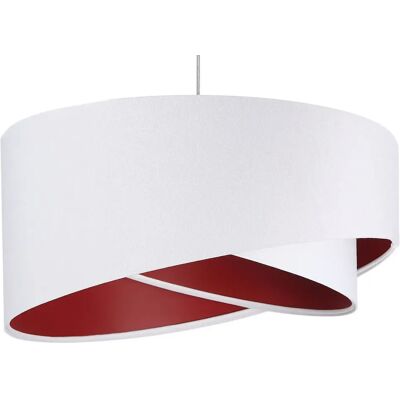 Lumes Biało-bordowa asymetryczna lampa wisząca - EX990 B6-N28 Lumes Biało-bordowa asymetryczna lampa wisząca - EX990 B6-N28