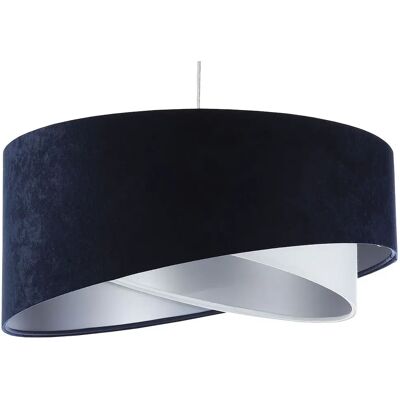 Lumes Granatowo-srebrna lampa wisząca nad stół - 3X EX995 W5-S09 Lumes Granatowo-srebrna lampa wisząca nad stół - 3X EX995 W5-S09