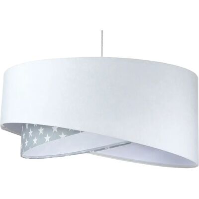 Lumes Biało-szara lampa wisząca w gwiazdki - 6X EX1000 D3-S94 Lumes Biało-szara lampa wisząca w gwiazdki - 6X EX1000 D3-S94