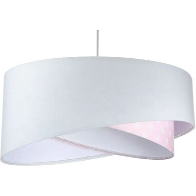 Lumes Biało-różowa lampa wisząca z wzorem L0-N50 Lumes Biało-różowa lampa wisząca z wzorem L0-N50