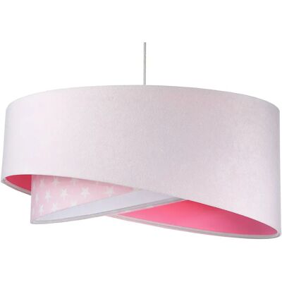 Lumes Różowa lampa wisząca welurowa F4-Z24 Lumes Różowa lampa wisząca welurowa F4-Z24