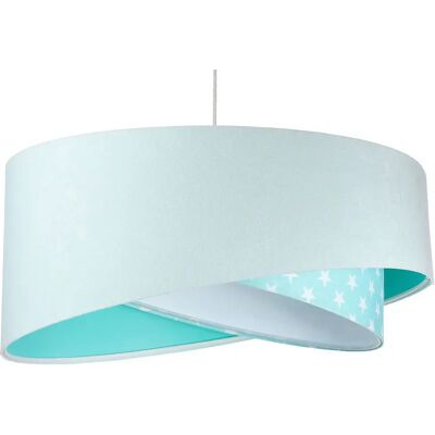 Lumes Miętowa lampa wisząca z abażurem N8-F27 Lumes Miętowa lampa wisząca z abażurem N8-F27