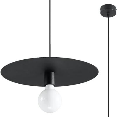 Lumes Czarna loftowa lampa wisząca kapelusz R7-A24 Lumes Czarna loftowa lampa wisząca kapelusz R7-A24