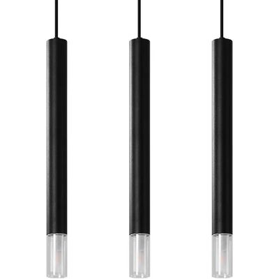 Lumes Czarna potrójna lampa wisząca nad stół - S161 F1-E46 Lumes Czarna potrójna lampa wisząca nad stół - S161 F1-E46