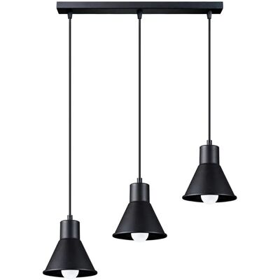 Lumes Czarna potrójna lampa wisząca nad wyspę - 5X S167 L9-G79 Lumes Czarna potrójna lampa wisząca nad wyspę - 5X S167 L9-G79