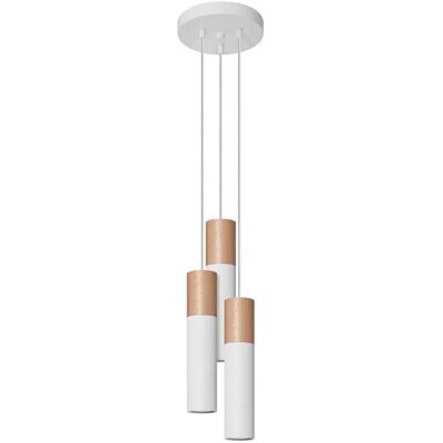 Lumes Biała potrójna lampa wisząca tuba - 5X S169 M7-L80 Lumes Biała potrójna lampa wisząca tuba - 5X S169 M7-L80
