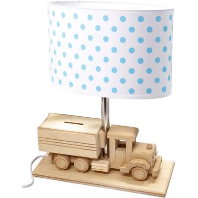 Lumes Biało-niebieska lampka skarbonka dla dzieci - 23X S190 K8-G46 Lumes Biało-niebieska lampka skarbonka dla dzieci - 23X S190 K8-G46