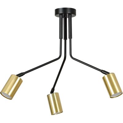 Lumes Czarna potrójna loftowa lampa sufitowa - D059 F1-R26 Lumes Czarna potrójna loftowa lampa sufitowa - D059 F1-R26