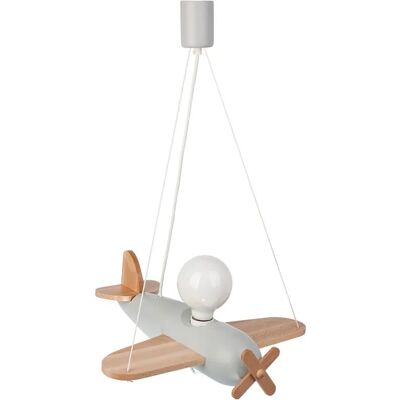 Lumes Szara drewniana lampa wisząca samolot - 5X S201 W4-A75 Lumes Szara drewniana lampa wisząca samolot - 5X S201 W4-A75