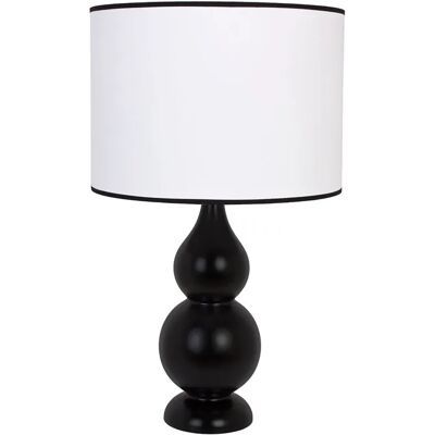 Lumes Czarna lampka nocna drewniana - 13X S223 W9-R17 Lumes Czarna lampka nocna drewniana - 13X S223 W9-R17