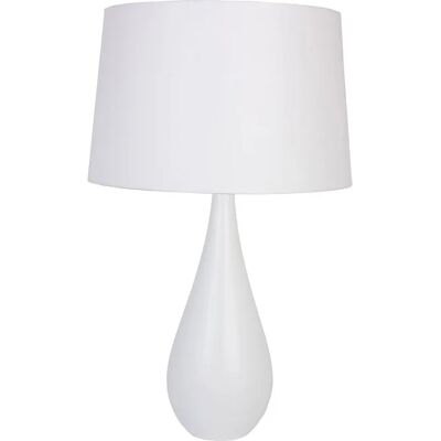 Lumes Biała skandynawska lampa stołowa z abażurem - 7X S224 D2-L37 Lumes Biała skandynawska lampa stołowa z abażurem - 7X S224 D2-L37