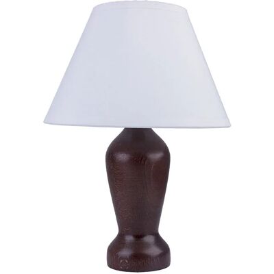 Lumes Klasyczna lampka nocna z abażurem wenge - S225 P7-H09 Lumes Klasyczna lampka nocna z abażurem wenge - S225 P7-H09