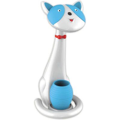 Lumes Niebiesko-biała lampka dziecięca do nauki z pojemnikiem - 3X S248 N7-W57 Lumes Niebiesko-biała lampka dziecięca do nauki z pojemnikiem - 3X S248 N7-W57