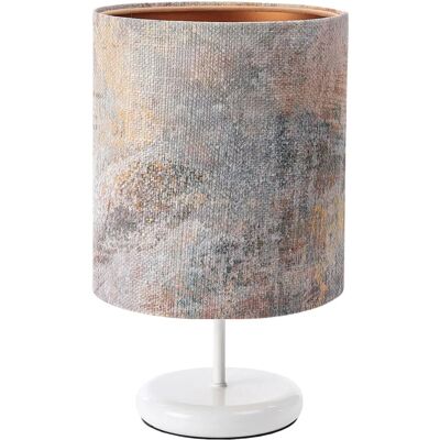 Lumes Biała lampa stołowa z abażurem tuba - S359 F1-G31 Lumes Biała lampa stołowa z abażurem tuba - S359 F1-G31
