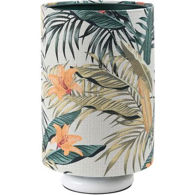 Lumes Biała lampka stołowa tuba w kwiaty - 11X S369 L7-S61 Lumes Biała lampka stołowa tuba w kwiaty - 11X S369 L7-S61