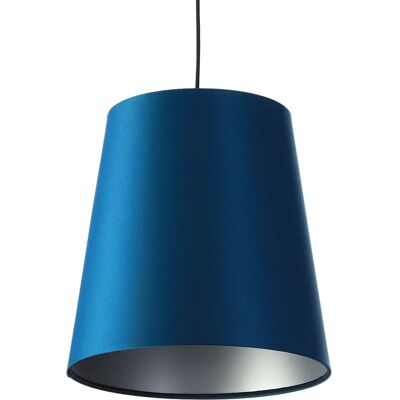 Lumes Granatowo-srebrna lampa wisząca stożek - S402 F9-S44 Lumes Granatowo-srebrna lampa wisząca stożek - S402 F9-S44