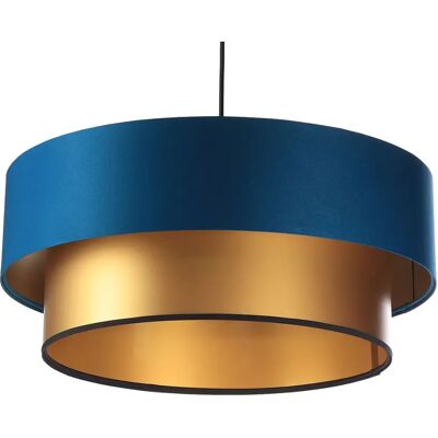 Lumes Złoto-granatowa lampa wisząca w stylu glamour - S416 L8-H58 Lumes Złoto-granatowa lampa wisząca w stylu glamour - S416 L8-H58