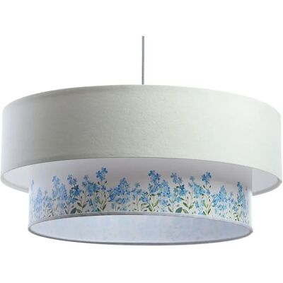 Lumes Biała lampa wisząca z welurowym kloszem - 3X S427 M1-Z60 Lumes Biała lampa wisząca z welurowym kloszem - 3X S427 M1-Z60