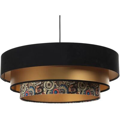 Lumes Czarno złota elegancka lampa wisząca nad stół 4X S448 G5-B90 Lumes Czarno złota elegancka lampa wisząca nad stół 4X S448 G5-B90