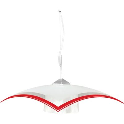 Lumes Biało-czerwona lampa wisząca do kuchni H7-T46 Lumes Biało-czerwona lampa wisząca do kuchni H7-T46