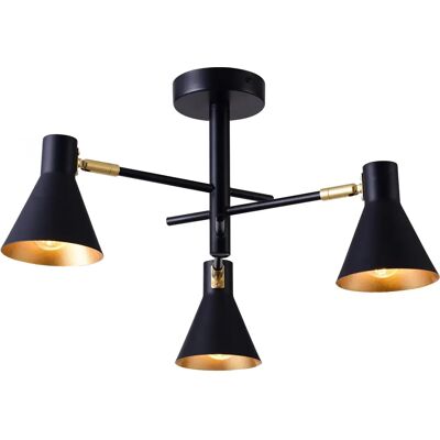 Lumes Czarna metalowa lampa sufitowa industrialna - 17X K066 L6-Z36 Lumes Czarna metalowa lampa sufitowa industrialna - 17X K066 L6-Z36