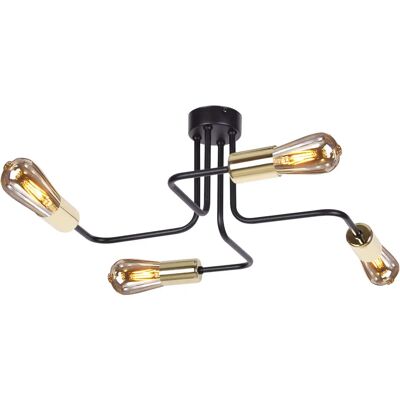 Lumes Czarna loftowa lampa sufitowa 2X S828 S3-N91 Lumes Czarna loftowa lampa sufitowa 2X S828 S3-N91