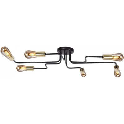Lumes Czarna metalowa lampa sufitowa loftowa - S830 H9-D54 Lumes Czarna metalowa lampa sufitowa loftowa - S830 H9-D54