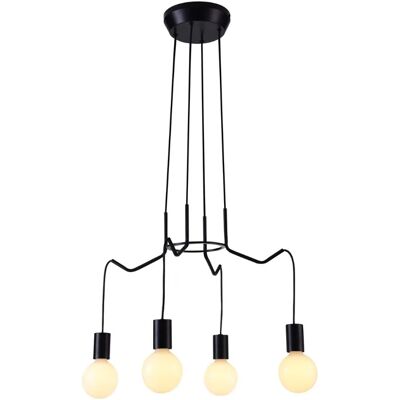 Lumes Czarna wisząca lampa loftowa K147 L4-C30 Lumes Czarna wisząca lampa loftowa K147 L4-C30