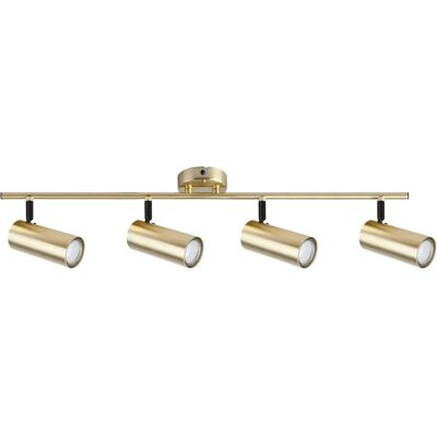 Lumes Czteropunktowa lampa nowoczesna na listwie mosiądz - Z021 F6-T66 Lumes Czteropunktowa lampa nowoczesna na listwie mosiądz - Z021 F6-T66