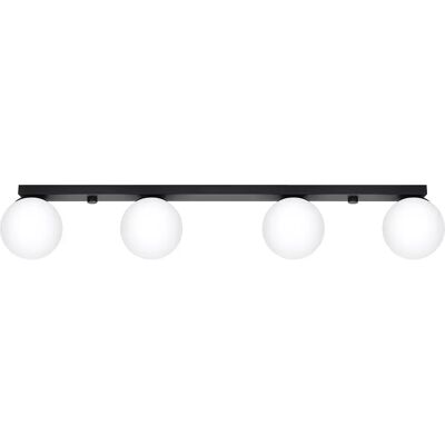 Lumes Czarna podłużna lampa sufitowa poczwórna - A166 W5-Z75 Lumes Czarna podłużna lampa sufitowa poczwórna - A166 W5-Z75