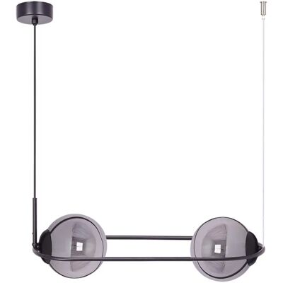 Lumes Lampa wisząca nad stół z grafitowymi kloszami - 18X A200 F8-C65 Lumes Lampa wisząca nad stół z grafitowymi kloszami - 18X A200 F8-C65