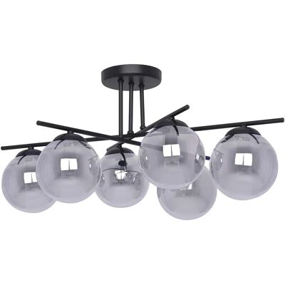 Lumes Grafitowa sześcioramienna lampa sufitowa - 8X A218 N2-F85 Lumes Grafitowa sześcioramienna lampa sufitowa - 8X A218 N2-F85