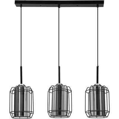 Lumes Czarna potrójna lampa wisząca nad stół - 7X Z050 H7-B77 Lumes Czarna potrójna lampa wisząca nad stół - 7X Z050 H7-B77